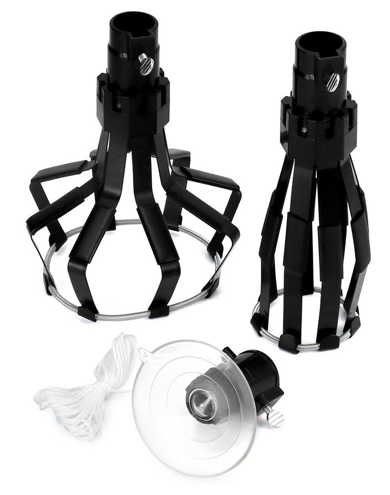 QWORK Professional Light Bulb Changer Kit – 3 Piece Set – 2.25 inches, Black