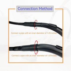 25″ Flexible Vacuum Crevice Tool 1-1/4″ (32mm) & 1-3/8″ (35mm), Black