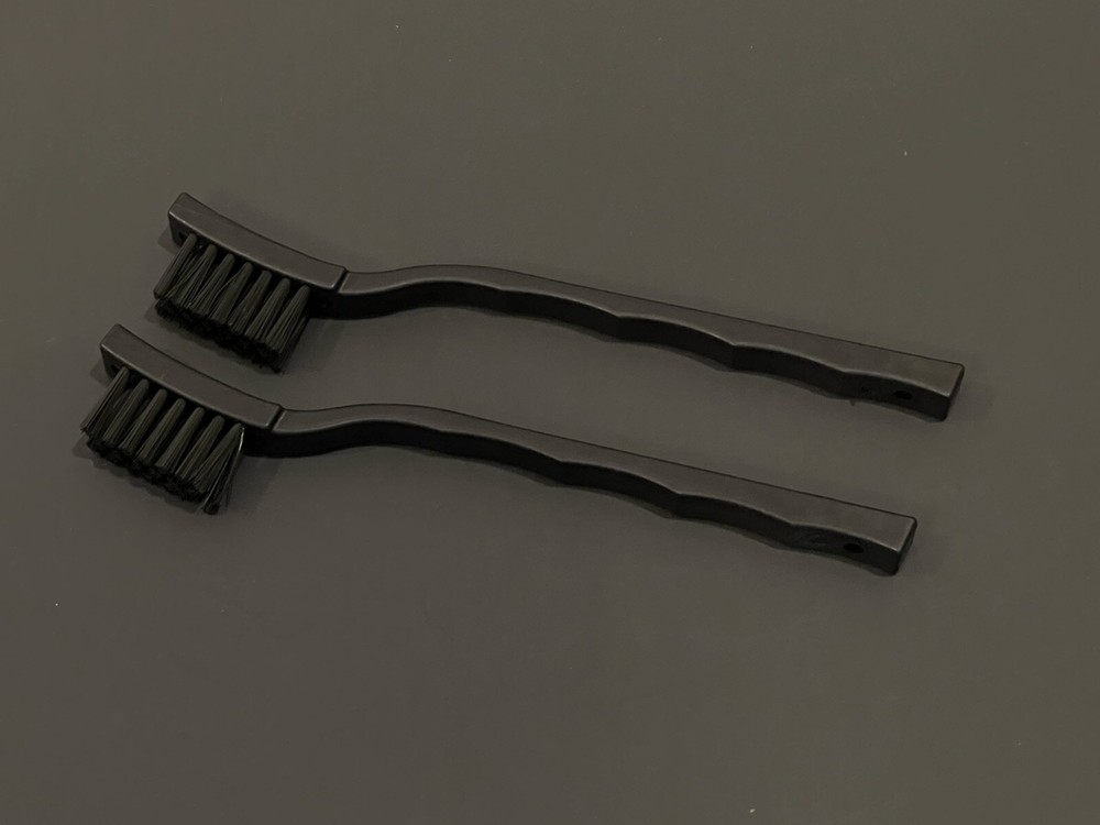 7″ Black Nonslip Handle PCB Rework ESD Anti Static Brush Cleaning Tool 2 Pcs