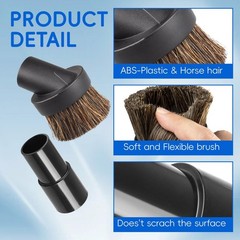 Vacuum Brush Attachments,1.25” Round Dust Brush For Shark Vacuum Attachmen