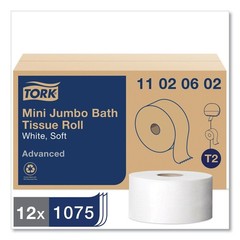 Tork 11020602 12/Carton 3.48″x751′ Sptic Safe, 2-Ply Jumbo Bath Tissue White New