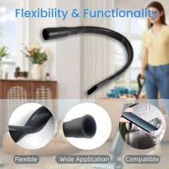 25in Flexible Vacuum Crevice Attachment Tool 25 inches x 1.25 inches, Black