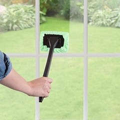 Interior Windshield Cleaner Tool for Car Windows, Green Rectangle
