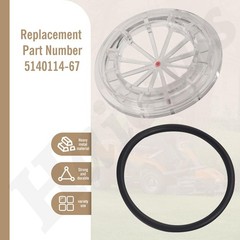 5140114-67 Pressure Washer Pump Glass Oil Cover & O-Ring Kit Compatible BLACK