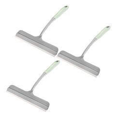 3Pcs Shower Squeegee Glass Wiper with Hanging Hole 255mm Blue