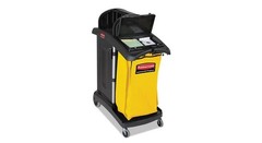 Rubbermaid RCP9T7200BK High-Capacity Cleaning Cart Black