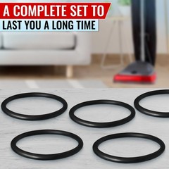 6Pcs Sanitaire Vacuum Belts – Parts – 4.06″L x 3.6″W, Black
