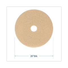 Boardwalk Burnishing Floor Pads, 20″ Diameter, Tan, 5/Carton