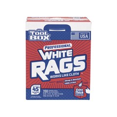 TOOLBOX 200 Sheets Disposable White Cleaning Rags 10×11 Inch