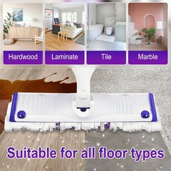 20 Pack Disposable Power Mop Pads for Swiffer 20Pack, Purple