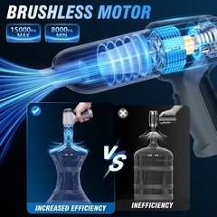 Ihe Car Vacuum Cleaner 15000Pa Handheld Cordless Rechargeable Wet Dry Vacuum