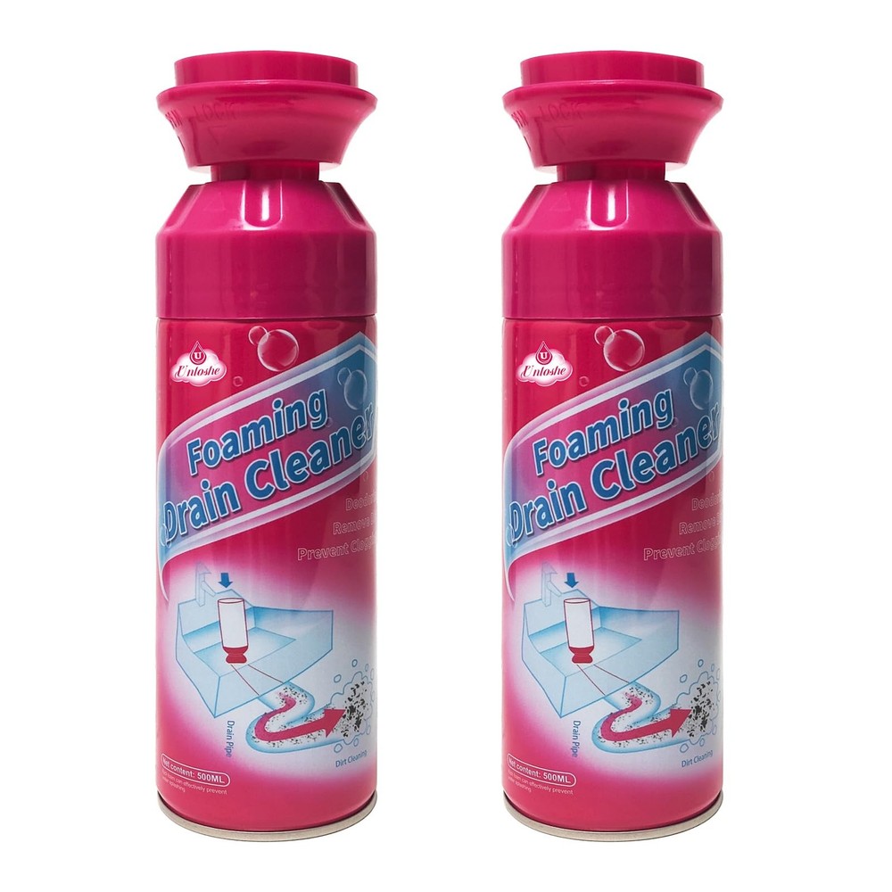 Foaming Drain Cleaner, Sink Cleaner and Deodorizer, Drains Clog 2PCS