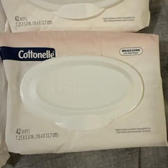 Cottonelle Flushable Wet Wipes Fragrance Free Adult 8 Pack 42 Count Flip-Top