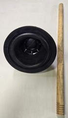 Case of 6- Impact 9200 Industrial Plunger 1185007A1 Black Rubber 20″ Wood Handle