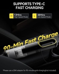 Handheld Car Vacuum Cleaner Cordless with 23000pa High Power Yellow Black