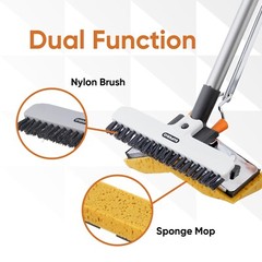 Superio Sponge Mop with Detachable Brush, for Household Use