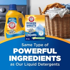 ARM & HAMMER Power Sheets Laundry Detergent Plus 42 Count (Pack of 1)