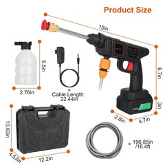 Cordless Pressure Washer Portable Electric Power Washer High Pressure