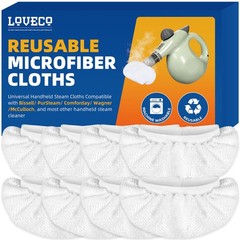 LOVECO 8 Pack Universal Microfiber Cloths for Handheld 8 Pack, 8 Pack- White
