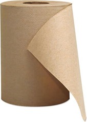 Paper Hand Towel 6 Rolls Natural Brown 8 inch 350 ft 1 Ply Hardwound Dispensers