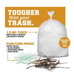 Plasticplace 95-96 Gallon Garbage Can Liners 25 Count Pack Of 1 T95152Cl
