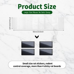 Qualirey 12 Pack Large Sticky Mouse Trap 24 Inch Rat 24 Inch, Clear