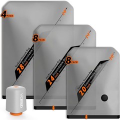 Rechargeable Wireless Pump Travel Storage Bags Set – 20 Pack Portable Space