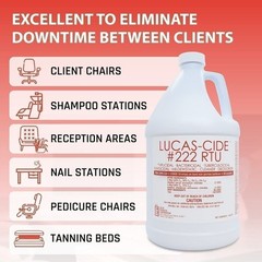 LUCAS-CIDE #222 RTU Hospital-Grade Salon and Spa 60 Second Disinfectant 1 Gallon
