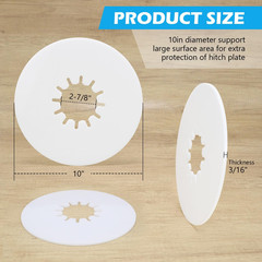 5th Wheel Lube Plate 10″ White (2-Pack) – Heavy Duty Polyethylene Pads