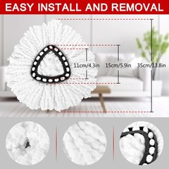 15-Pack Spin Mop Superior Replacement Heads – Compatible with O-Cedar…
