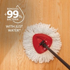 O-Cedar EasyWring Microfiber Spin Mop & Bucket System Floor Cleaner Red Gray