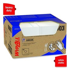 WypAll X80 Foodservice Towel, 12 x 23.4, White/Blue Stripe, 150/Carton