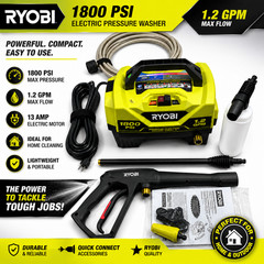RYOBI RY141802VNM 1800 PSI 1.2 GPM Electric Pressure Washer Store Display NEW