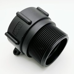 IBC Tote Fittings Adapter 2″ Female Buttress Coarse Thread x 2 inches, Black