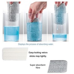 Microfiber Mop Pads 24 inch Replacement 15 IN MOP PADS, 24 in