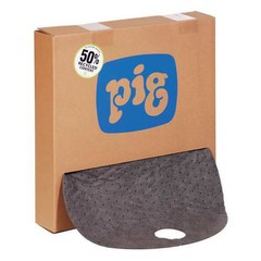 Pig Sorbent Pad, 6 gal, 22 in Dia., , Gray, Polypropylene MAT255 Pig MAT255 22