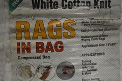 SupremePlus White Cotton Knit Rags in Bag 10 lbs Multipurpose Wiping Cloths New
