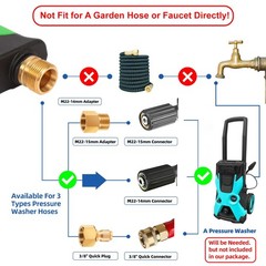 DUSICHIN Pressure Washer 7.25 inches, Gun+Foam Cannon+Dual Connector+Nozzle