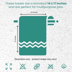 Premium White Terry Bar Mop Cotton Towel – 14 x 17 inch – 10 lbs. Compressed Box