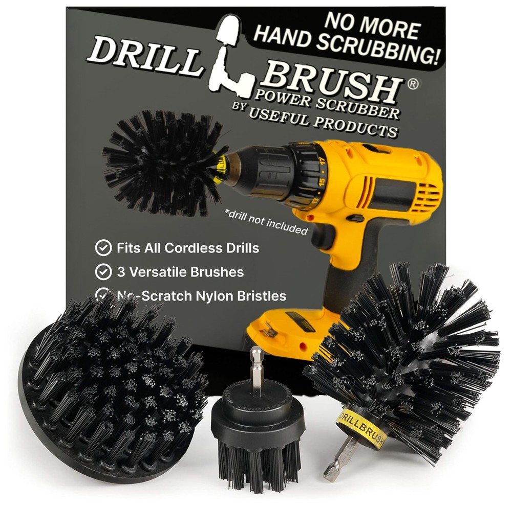 Cleaning Accessories 2in, 4in, 3.5in corner brush, Ultra Stiff Black