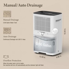 4500 Sq. Ft Dehumidifier with Drain Hose – Ideal for Bedrooms, Basements, Bat…