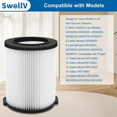 SwellV VF4000 Replacement Filter, Compatible with Standard Wet/Dry Vac 2-pack