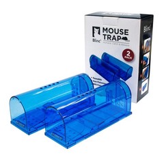 Humane Mouse Trap Reusable! [2-Pack] – Catch and Release No-Kill 2 Pack, Blue