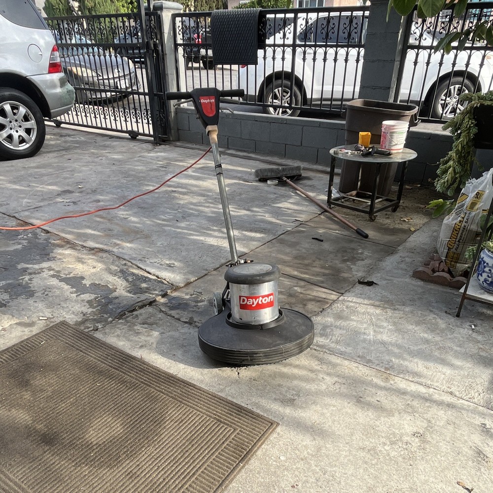 Dayton 2Z840 Walk-Behind Floor Buffer, Disc, 110V, Adj Handle, 50+ ft