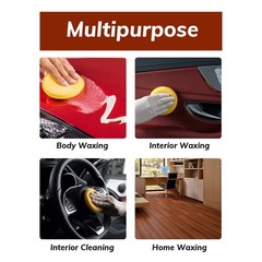 24pcs Car Waxing Polish Foam Sponge Wax Applicator Cleaning Tool Detailing Pads