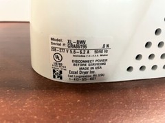 XLERATOR XL-BWV (208V-277V) Excel Dryer High-Speed Commercial XL-BWV NEW