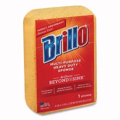 Brillo 22401 4.25″ x 6.25″ Multi-Purpose Sponge – Yellow (6/Carton) New