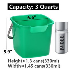 Peohud 4 Pack Sanitizing Buckets, 3 Quart Small Cleaning Square…