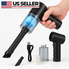 Mini Cordless 2 in 1 Portable Handheld Vacuum Cleaner Powerful Suction Home/Car