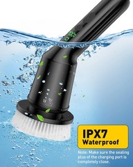 Electric Spin Scrubber for Cleaning Bathroom, Shower Scrubber Rotary Floor Br…